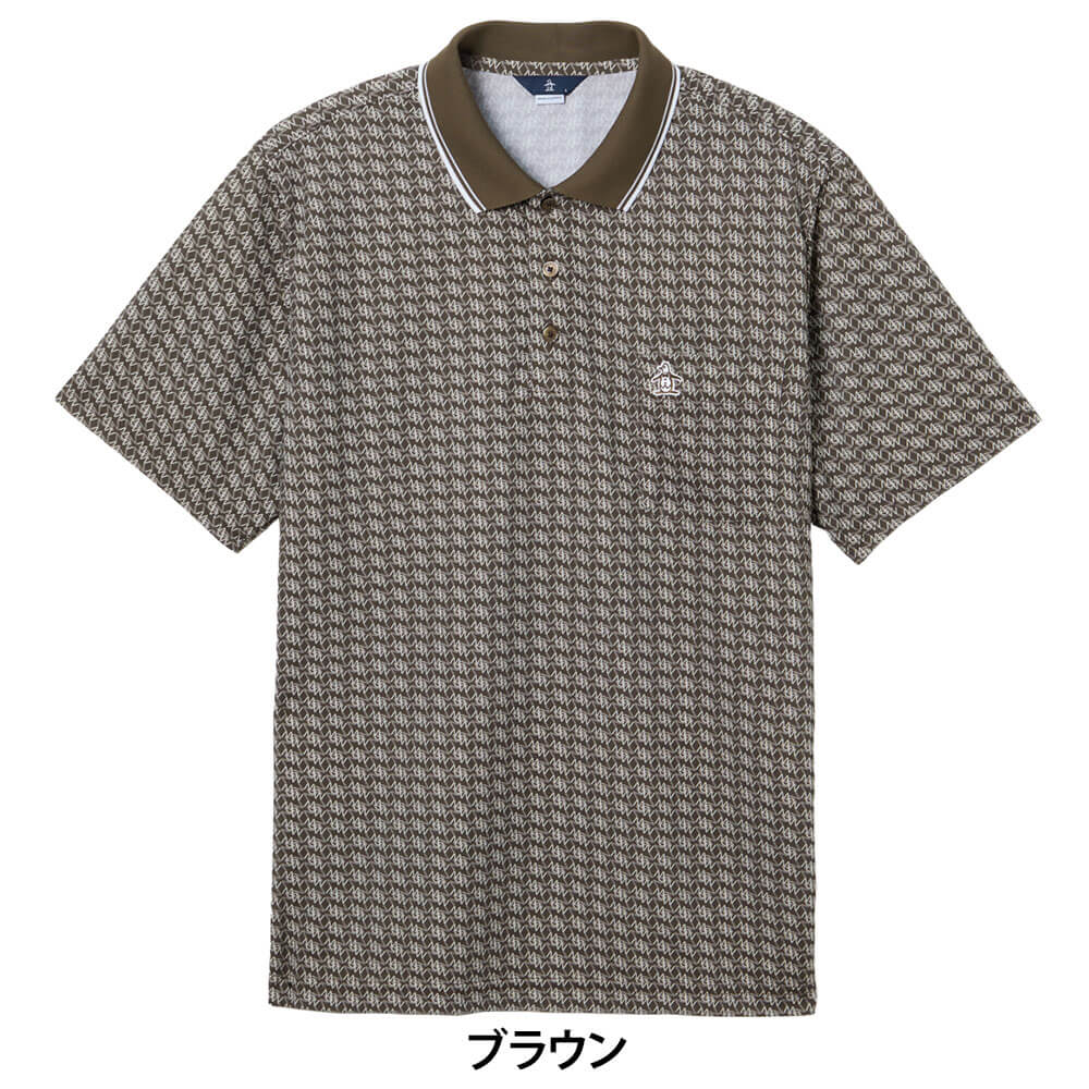 マンシングウェア Munsingwear メンズ モノグラムグラフィックプリント 半袖 ポロシャツ MG6SHS58M 2026年モデル