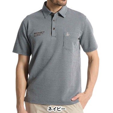 マンシングウェア メンズ ストレッチ シアサッカーストライプ台襟付き 半袖ポロシャツ MG6SHS59M ゴルフウェア [2026年春夏モデル] 詳細6