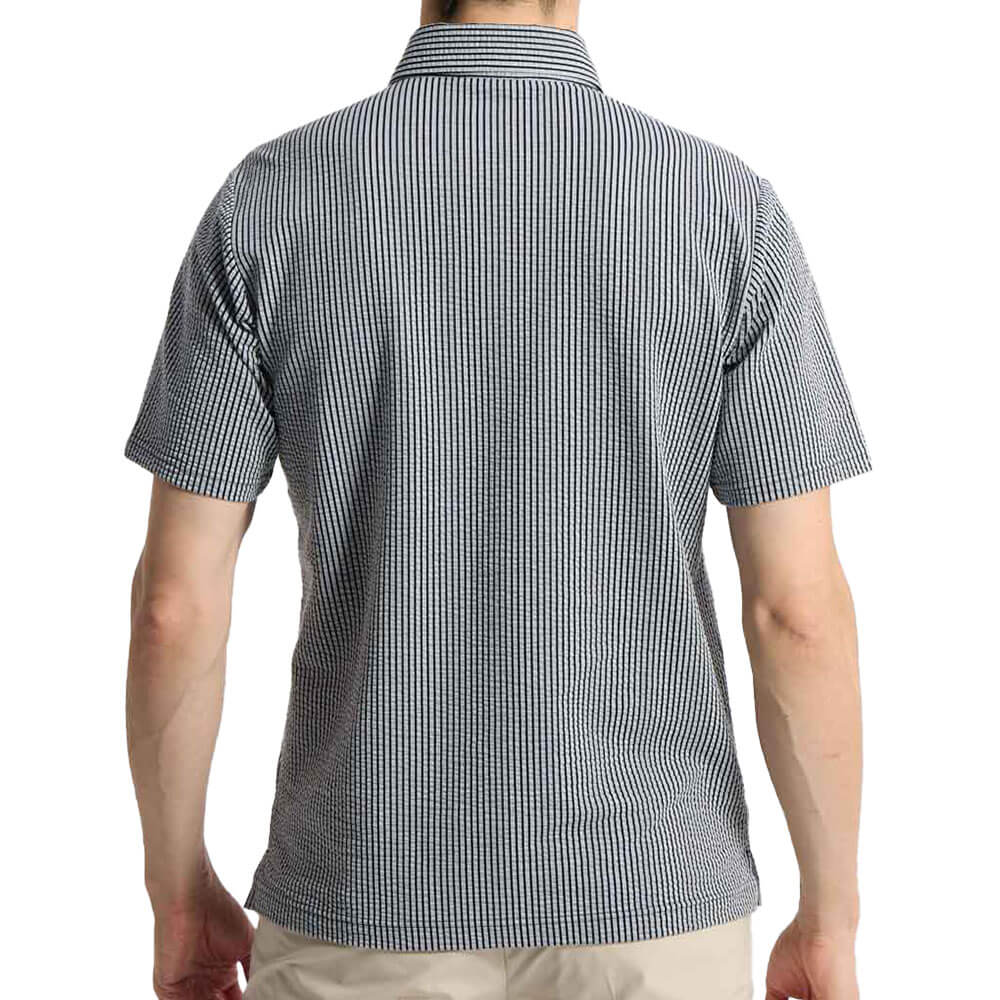 マンシングウェア メンズ ストレッチ シアサッカーストライプ台襟付き 半袖ポロシャツ MG6SHS59M ゴルフウェア [2026年春夏モデル] 詳細7