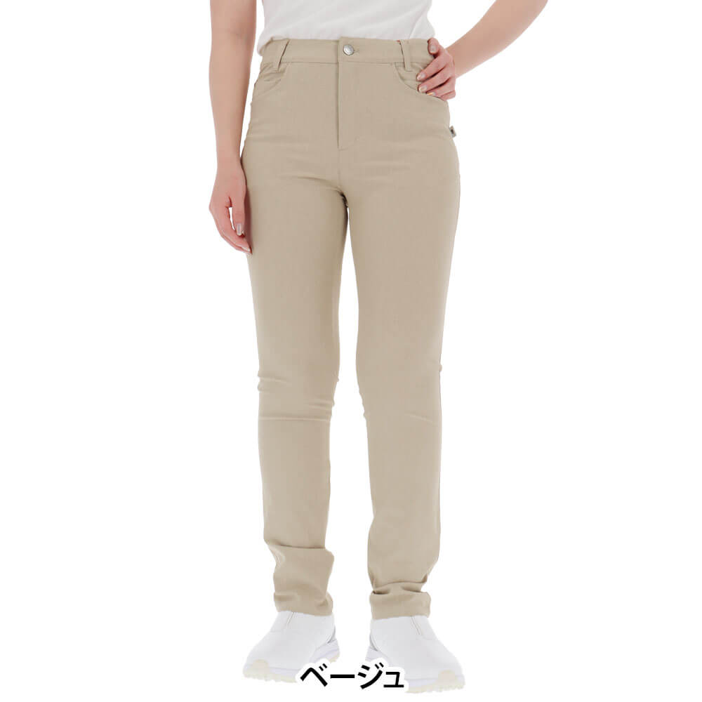 ★新品★  ゴルフレディースパンツ ベージュ　LL ニューバランスゴルフ レディース 4WAYストレッチ スリム ロングパンツ