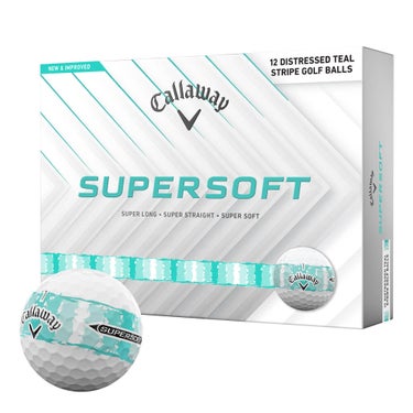 キャロウェイ　スーパーソフト SUPERSOFT ディストレスト ストライプ 2026年モデル ゴルフボール　1ダース（12球入り） ティール ティール（DISTRESSED-STRIPE）