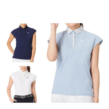 テーラーメイド TaylorMade　レディース キャップスリーブ ポロシャツ TL815　2026年モデル 詳細1