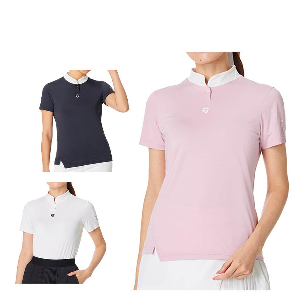 ☆一回のみ着用☆テーラーメイド Taylor Made モックプルオーバー L テーラーメイド TaylorMade レディース 半袖 モックネックシャツ TL817