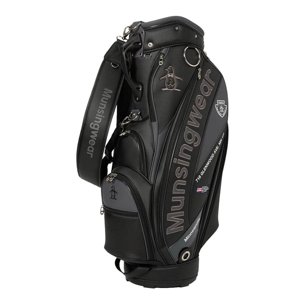 マンシングウェア Munsingwear　メンズ アクティブ キャディバッグ MG6SCB00M BK00 ブラック　2026年モデル ブラック