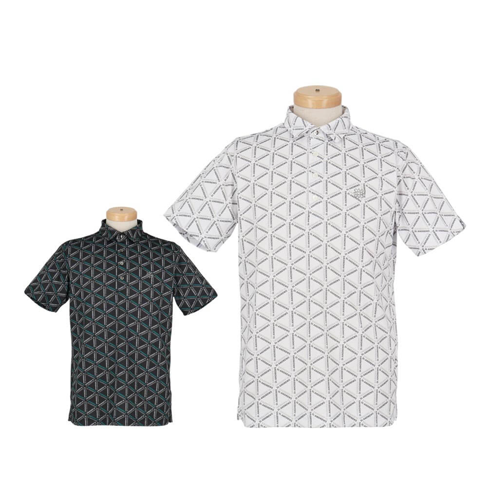 セントアンドリュース St ANDREWS　メンズ トライアングルロゴプリント 半袖 ポロシャツ 042-6160557　2026年モデル