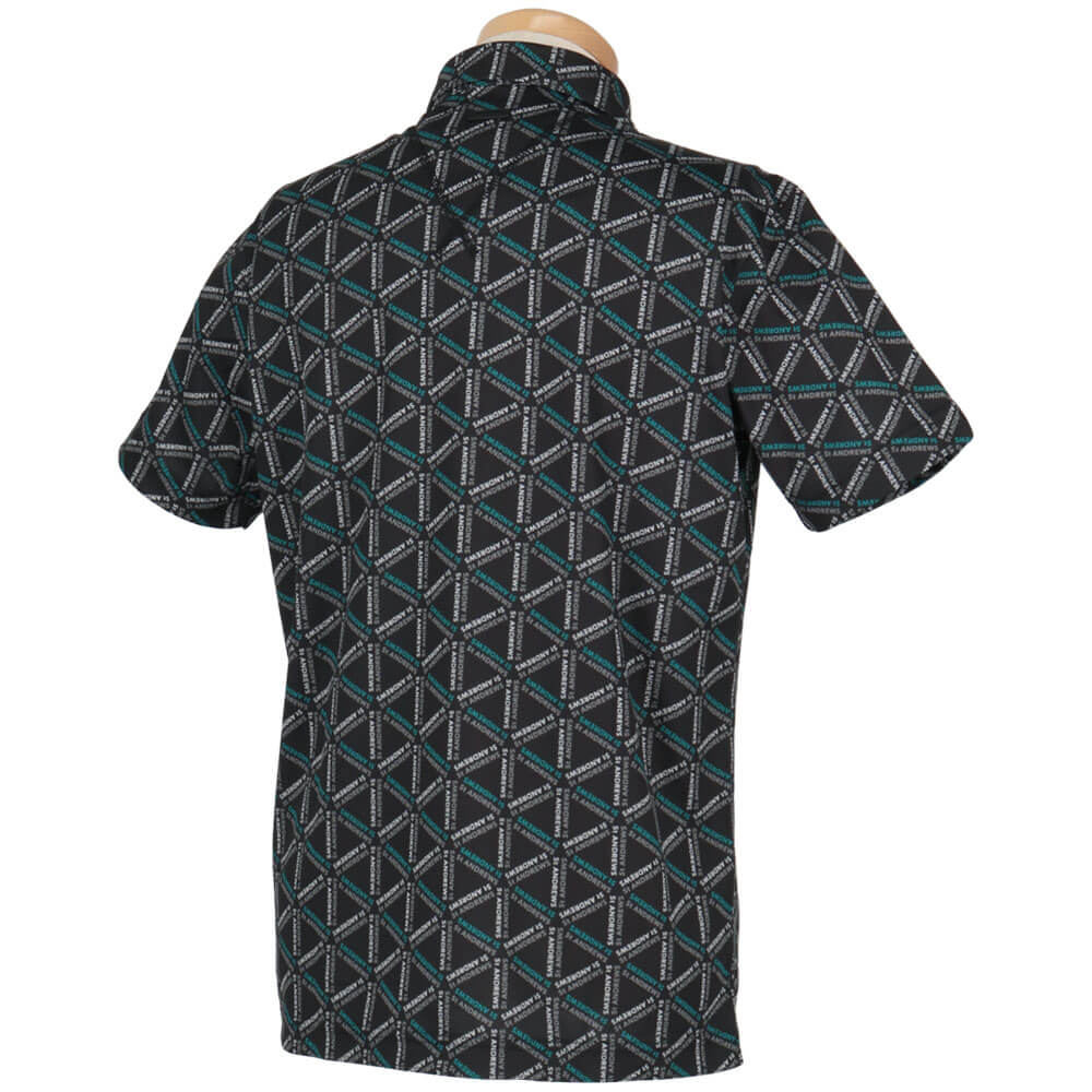 セントアンドリュース St ANDREWS　メンズ トライアングルロゴプリント 半袖 ポロシャツ 042-6160557　2026年モデル 詳細3