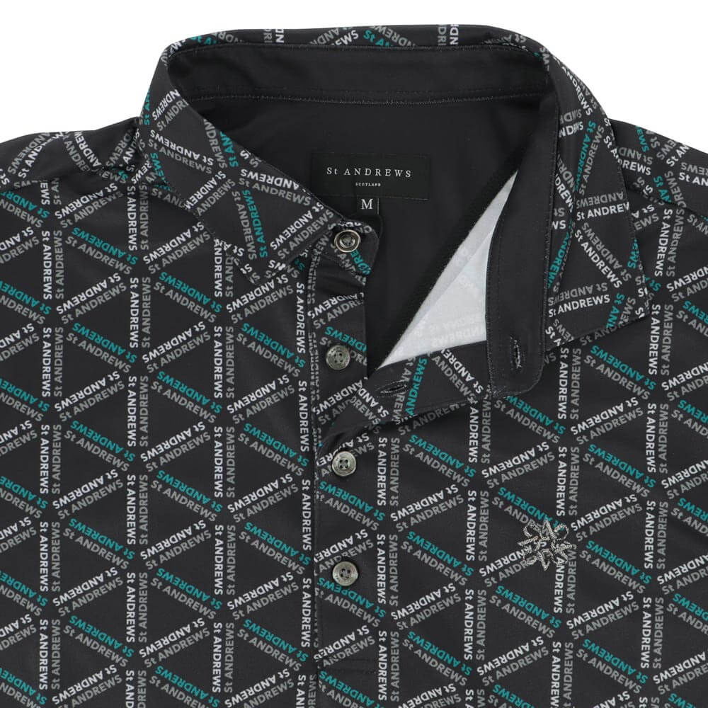 セントアンドリュース St ANDREWS　メンズ トライアングルロゴプリント 半袖 ポロシャツ 042-6160557　2026年モデル 詳細5