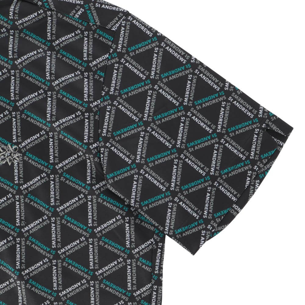 セントアンドリュース St ANDREWS　メンズ トライアングルロゴプリント 半袖 ポロシャツ 042-6160557　2026年モデル 詳細6