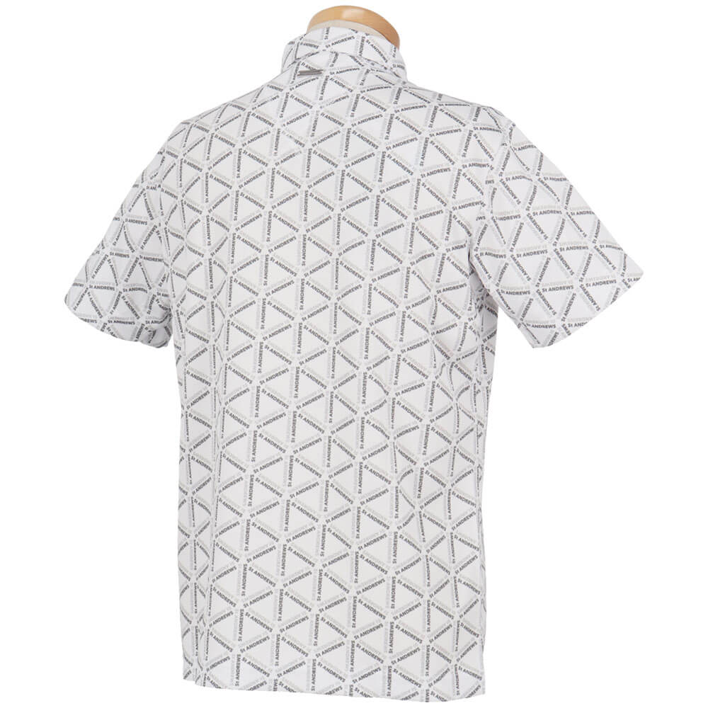 セントアンドリュース St ANDREWS　メンズ トライアングルロゴプリント 半袖 ポロシャツ 042-6160557　2026年モデル 詳細10