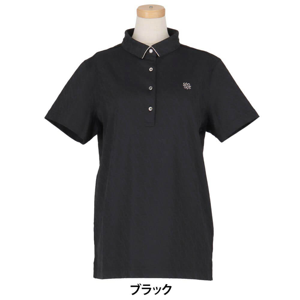セントアンドリュース St ANDREWS　レディース ロゴジャガード 半袖 ポロシャツ 043-6160252　2026年モデル 詳細2