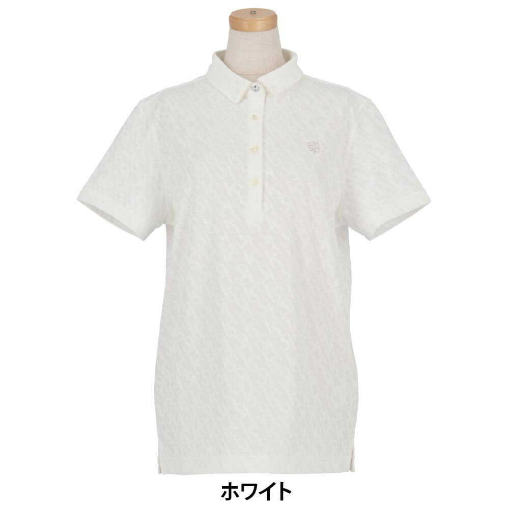 セントアンドリュース St ANDREWS　レディース ロゴジャガード 半袖 ポロシャツ 043-6160252　2026年モデル 詳細5