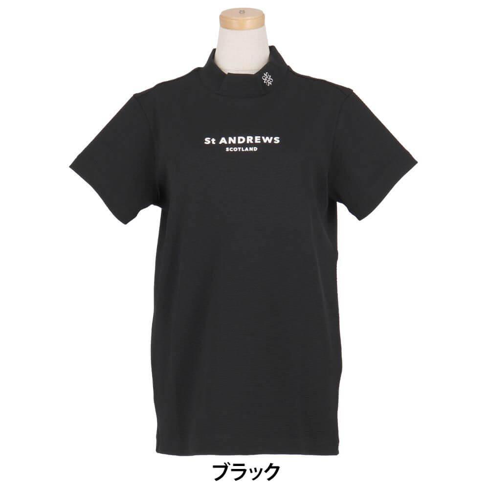 セントアンドリュース St ANDREWS　レディース ポップコーンジャージ 半袖 ハイネックシャツ 043-6167552　2026年モデル 詳細2