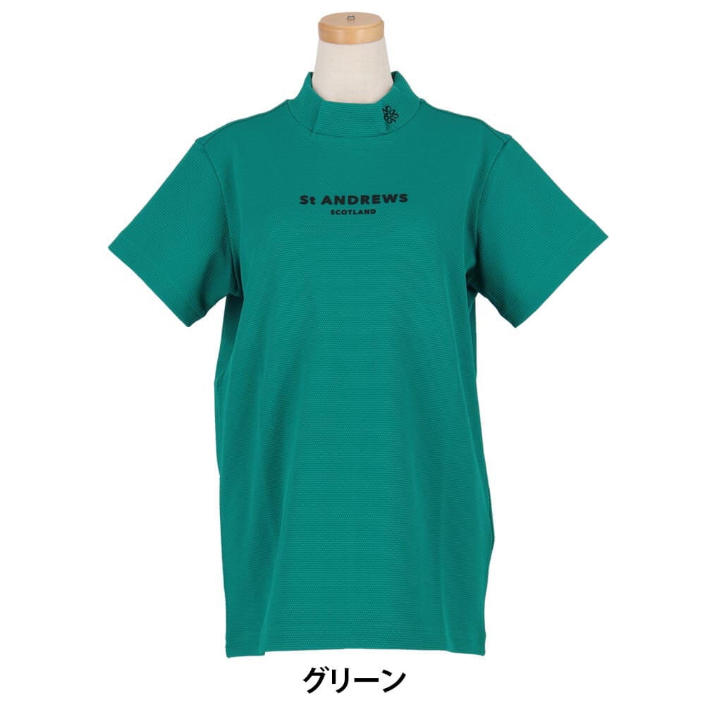 セントアンドリュース St ANDREWS　レディース ポップコーンジャージ 半袖 ハイネックシャツ 043-6167552　2026年モデル 詳細8