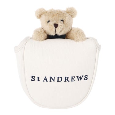 セントアンドリュース St ANDREWS　テディベア マレット型用 パターカバー 042-6984314 030 ホワイト　2026年モデル ホワイト