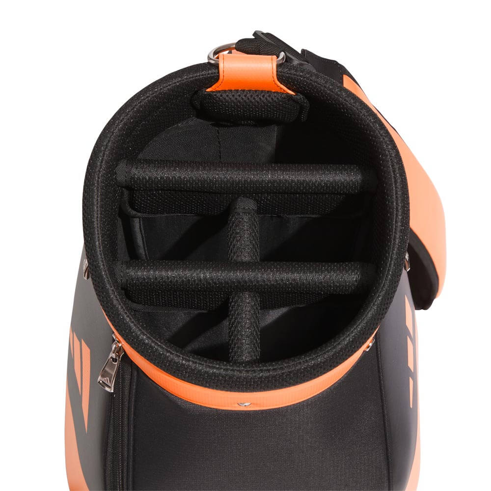 キャディバッグ 黒・オレンジ ロゴ入り アディダス adidas メンズ ワーディング キャディバッグ QF624 KA8313