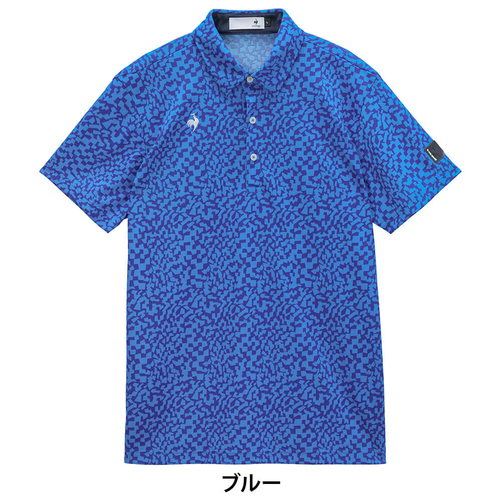ルコック Le coq sportif　メンズ ミナモ柄 半袖 ポロシャツ LG6SHS08M　2026年モデル 詳細2