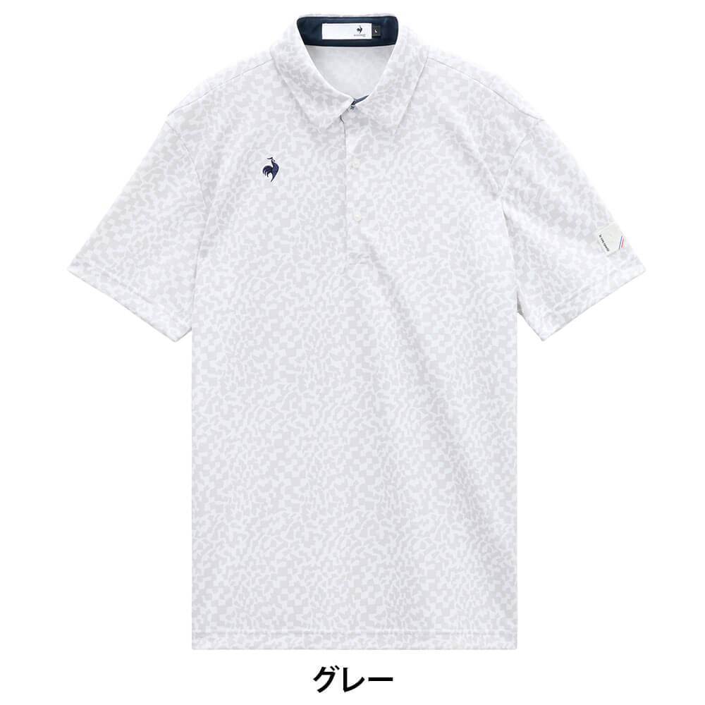 ルコック Le coq sportif　メンズ ミナモ柄 半袖 ポロシャツ LG6SHS08M　2026年モデル 詳細5