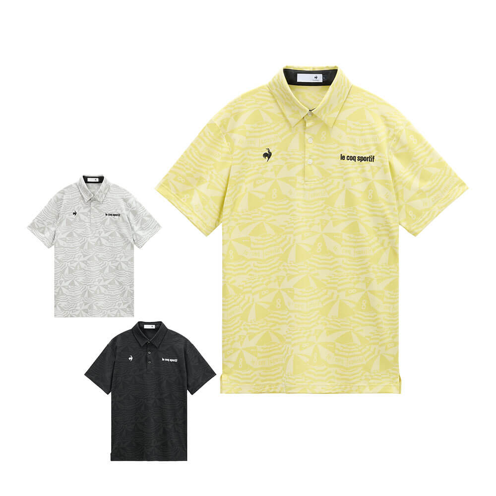 ルコック Le coq sportif　メンズ マリンパラソル ジャカード 半袖 ポロシャツ LG6SHS09M　2026年モデル