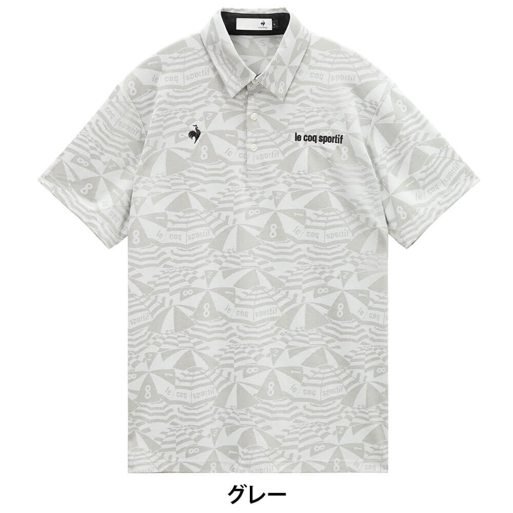 ルコック Le coq sportif　メンズ マリンパラソル ジャカード 半袖 ポロシャツ LG6SHS09M　2026年モデル 詳細4