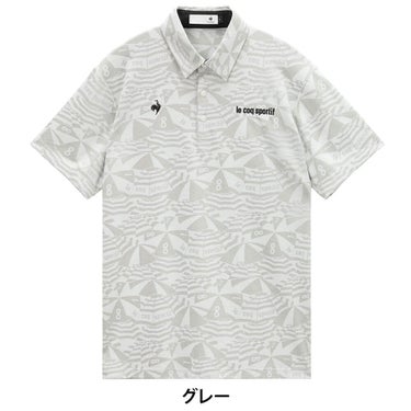 ルコック Le coq sportif　メンズ マリンパラソル ジャカード 半袖 ポロシャツ LG6SHS09M　2026年モデル 詳細4