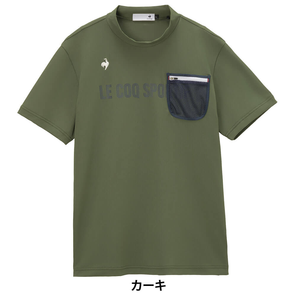ルコック Le coq sportif メンズ ポケット付き 半袖 モックネックシャツ LG6SHS52M 2026年モデル