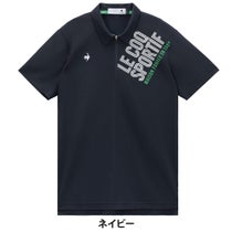 ルコック Le coq sportif　メンズ ロゴプリント 半袖 ジップ襟シャツ LG6SHS81M　2026年モデル