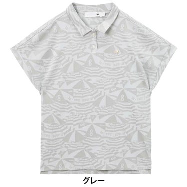 ルコック Le coq sportif　レディース マリンパラソル ドルマンスリーブ ジャガード ポロシャツ LG6SHS04L　2026年モデル 詳細2