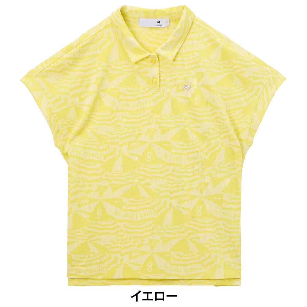ルコック Le coq sportif　レディース マリンパラソル ドルマンスリーブ ジャガード ポロシャツ LG6SHS04L　2026年モデル 詳細8