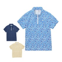 ルコック Le coq sportif レディース ミナモ柄 半袖 ハーフジップシャツ LG6SHS81L 2026年モデル
