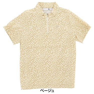 ルコック Le coq sportif　レディース ミナモ柄 半袖 ハーフジップシャツ LG6SHS81L　2026年モデル 詳細2