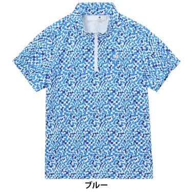 ルコック Le coq sportif　レディース ミナモ柄 半袖 ハーフジップシャツ LG6SHS81L　2026年モデル 詳細4