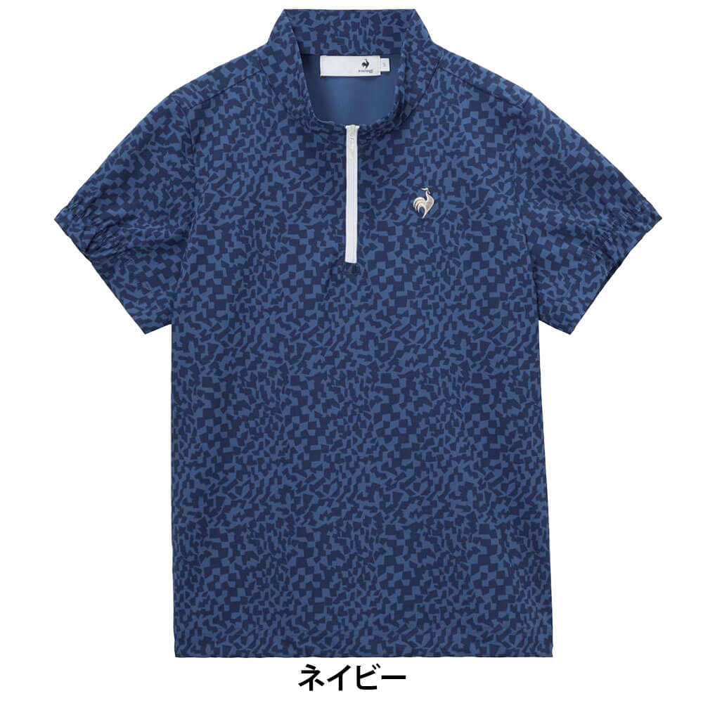 ルコック Le coq sportif　レディース ミナモ柄 半袖 ハーフジップシャツ LG6SHS81L　2026年モデル 詳細7