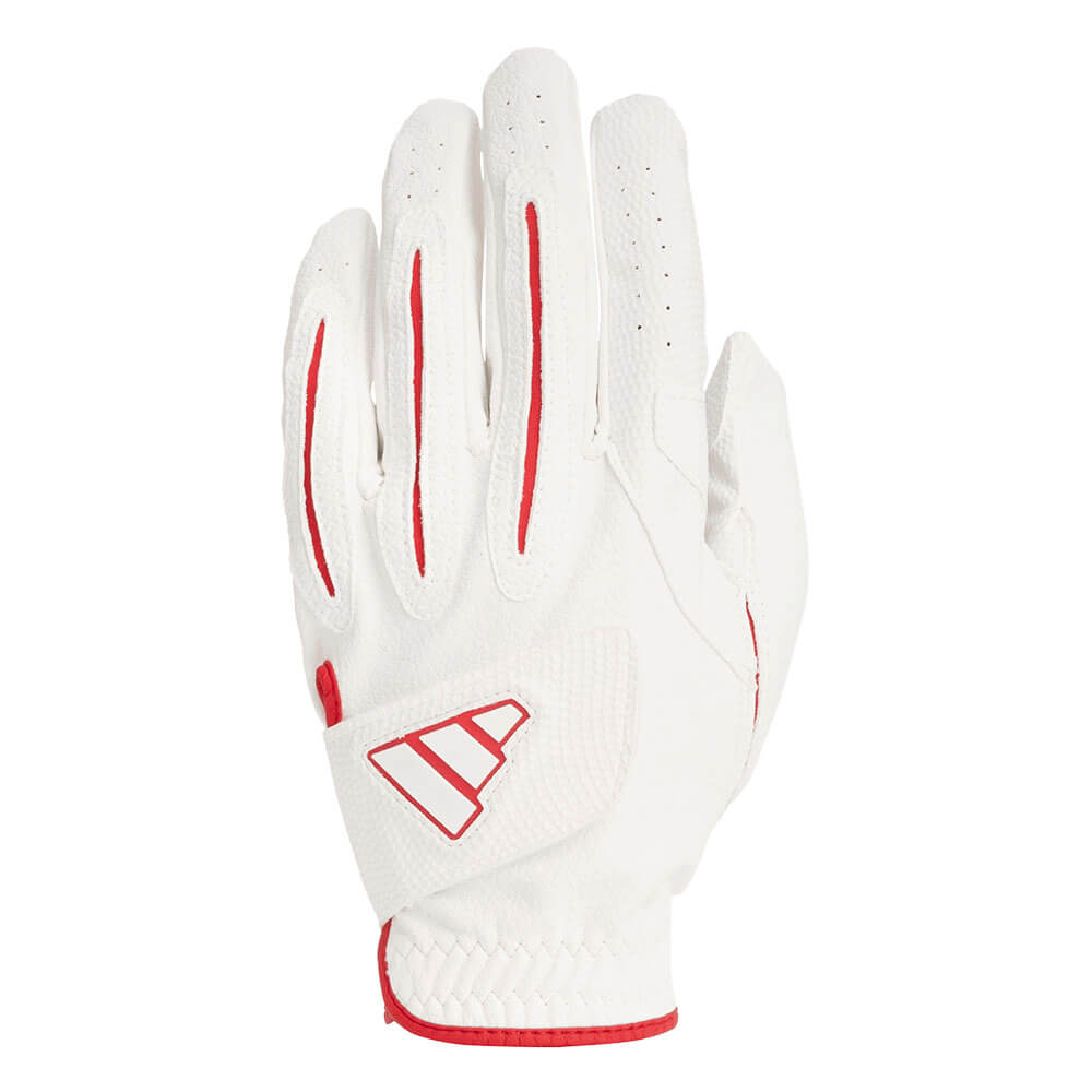 アディダス adidas　パームラップ マルチフィット メンズ ゴルフグローブ VT478 JZ3477 ホワイト/レッド ホワイト/レッド