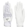 アディダス adidas　パームラップ クール ペア レディース 両手用 ゴルフグローブ RP529 JZ3482 ホワイト/シルバーメタリック ホワイト/シルバーメタリック