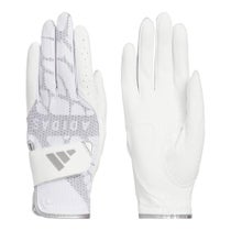アディダス adidas　パームラップ クール ペア レディース 両手用 ゴルフグローブ RP529 JZ3482 ホワイト/シルバーメタリック