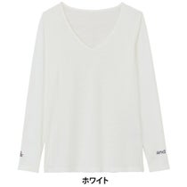 アンパスィ and per se レディース Vネック 長袖 インナー シャツ AFS6816W5 2026年モデル