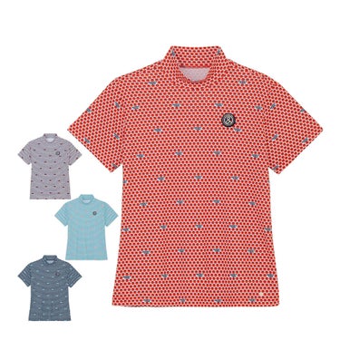 アンパスィ and per se　レディース プリンテッド 半袖 モックネック シャツ AFS9556X1　2026年モデル 詳細1