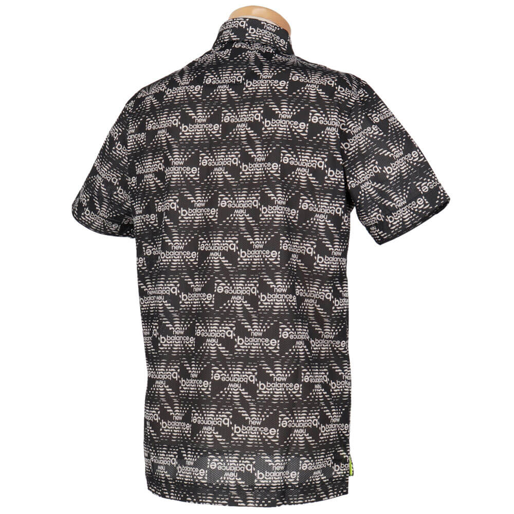 ニューバランスゴルフ　メンズ トリコットメッシュ ロゴプリント 半袖 ポロシャツ 012-6168009　2026年モデル 詳細2