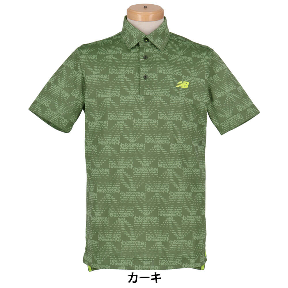 ニューバランスゴルフ　メンズ トリコットメッシュ ロゴプリント 半袖 ポロシャツ 012-6168009　2026年モデル 詳細4