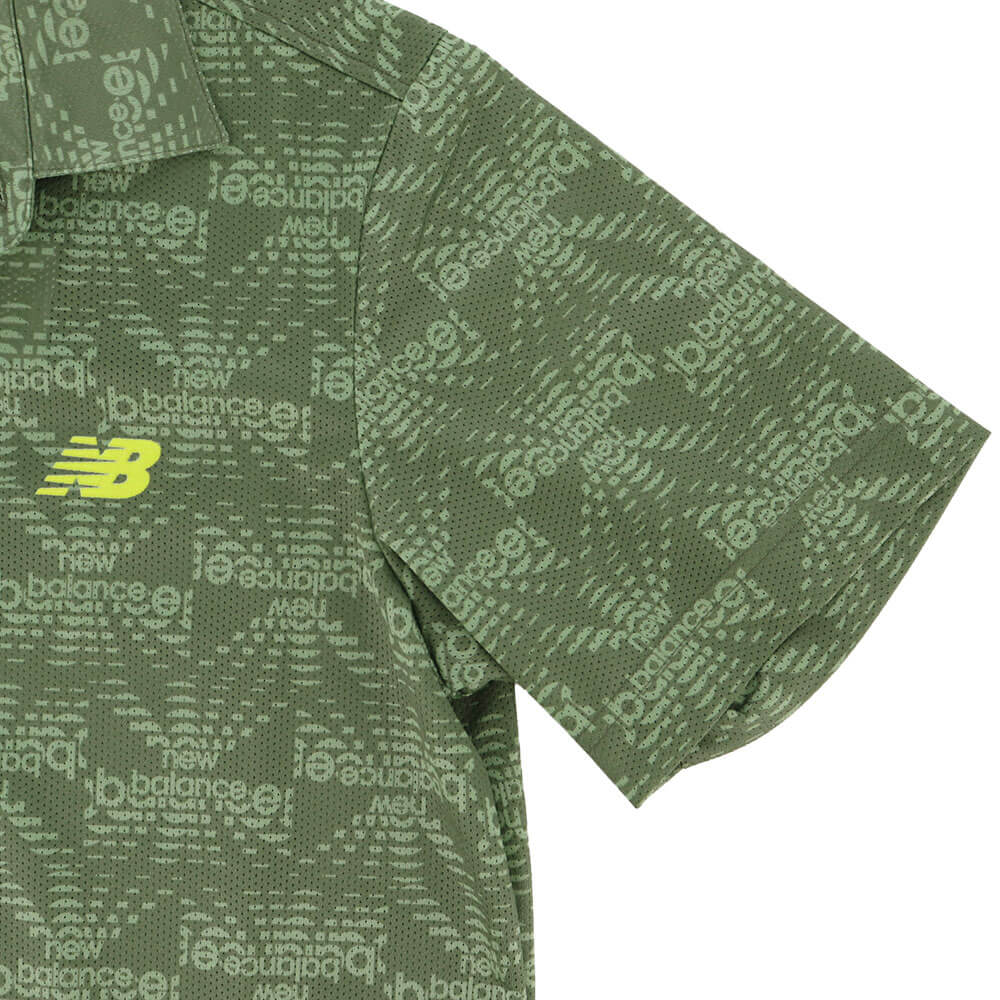 ニューバランスゴルフ　メンズ トリコットメッシュ ロゴプリント 半袖 ポロシャツ 012-6168009　2026年モデル 詳細8
