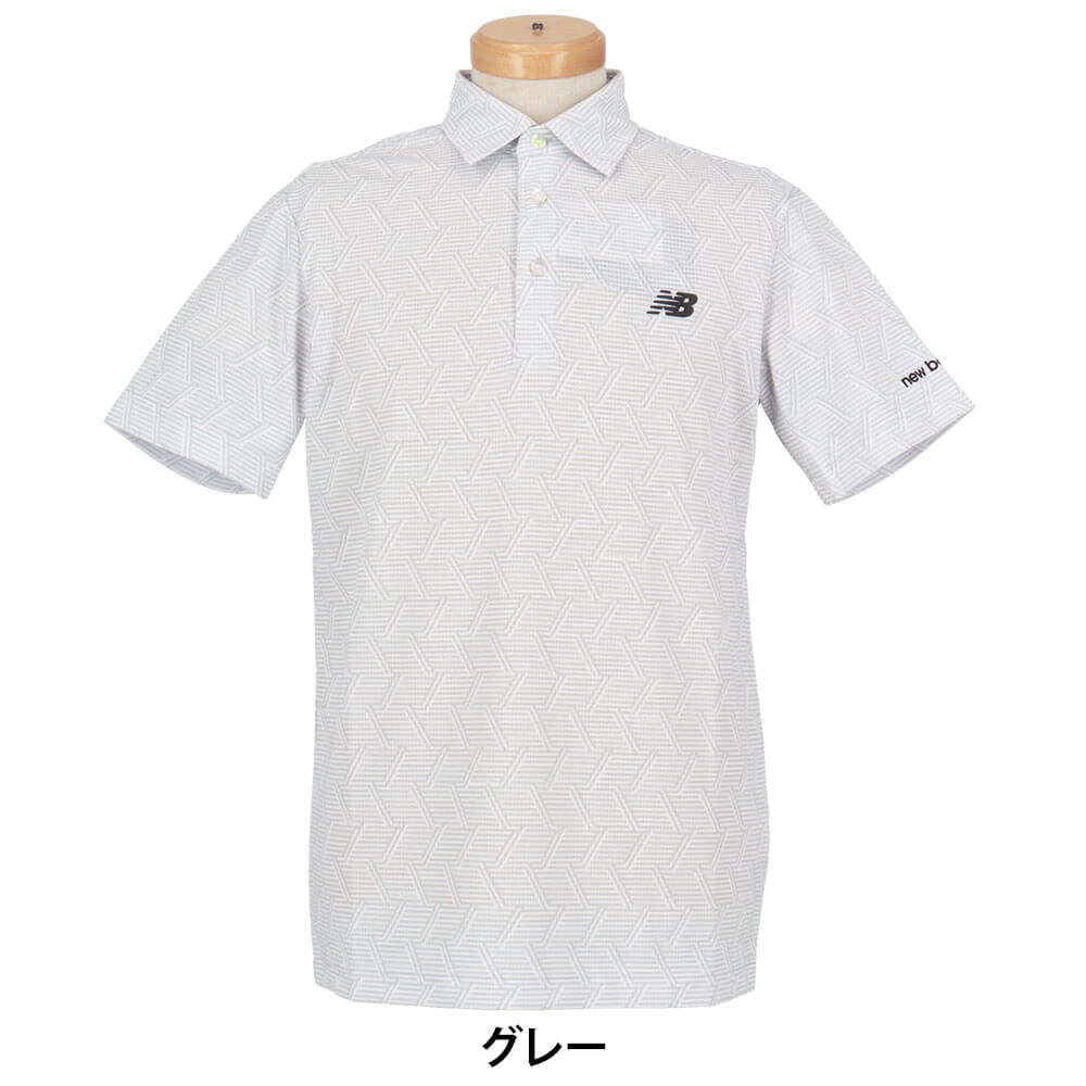 ニューバランスゴルフ　メンズ ジオメトリック柄 半袖 ポロシャツ 012-6168011　2026年モデル 詳細7