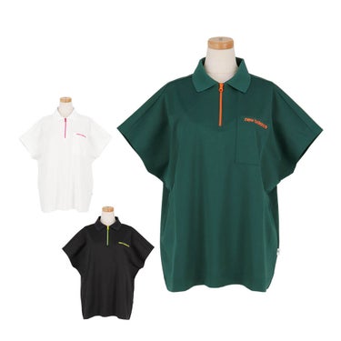 ニューバランスゴルフ　レディース ハーフジップ ビッグ 半袖 ポロシャツ 012-6160502　2026年モデル 詳細1