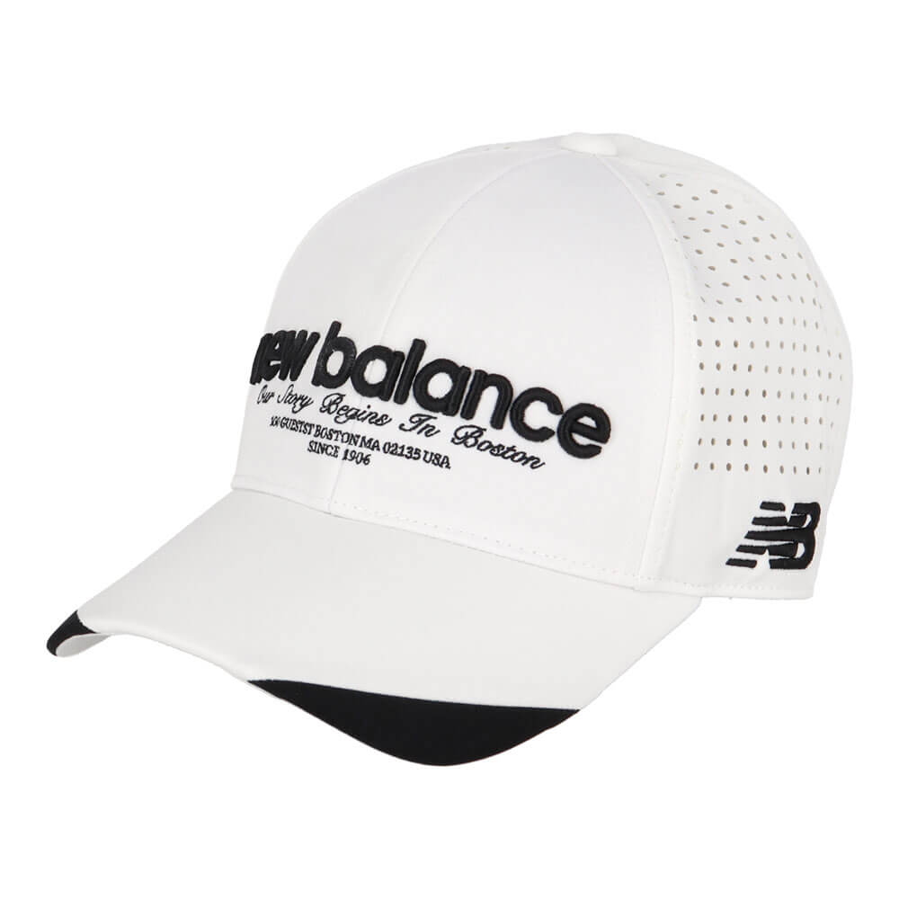 ニューバランスゴルフ　メンズ シックスパネル キャップ 012-6187010 030 ホワイト　2026年モデル