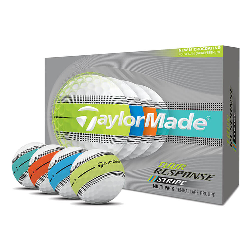 テーラーメイド　ツアーレスポンス ストライプ 2026年モデル ゴルフボール マルチカラー　1ダース（12球入り） マルチカラー