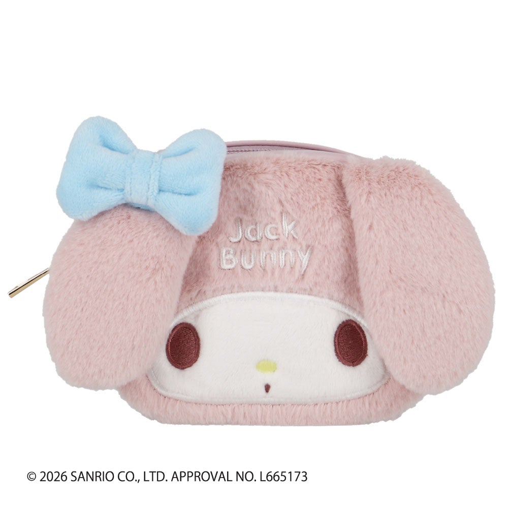ジャックバニー Jack Bunny!!　マイメロディ・クロミ　コラボ ポーチ 262-6184432 090 マイメロディ　2026年モデル マイメロディ