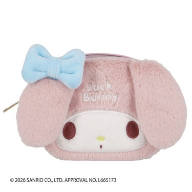 ジャックバニー Jack Bunny!!　マイメロディ・クロミ　コラボ ポーチ 262-6184432 090 マイメロディ　2026年モデル マイメロディ