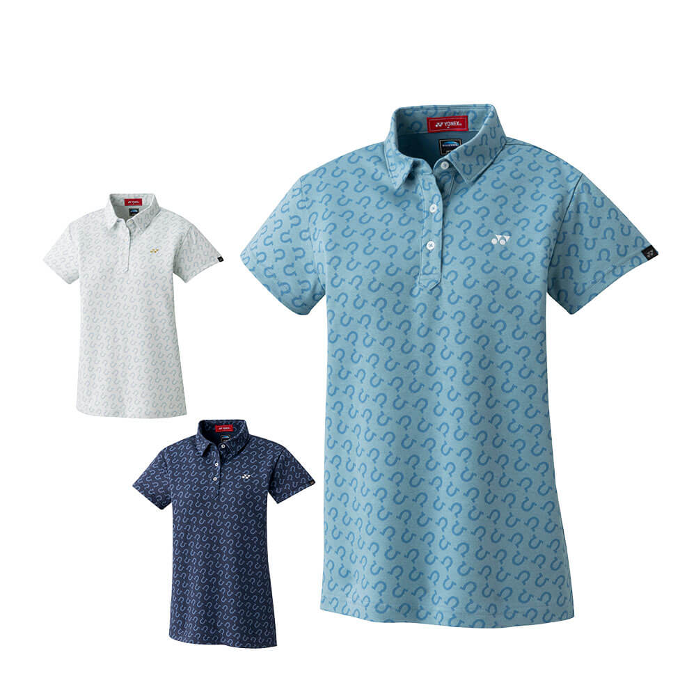 ヨネックス YONEX　レディース 総柄 半袖 ポロシャツ GWS5124　2025年モデル 詳細1