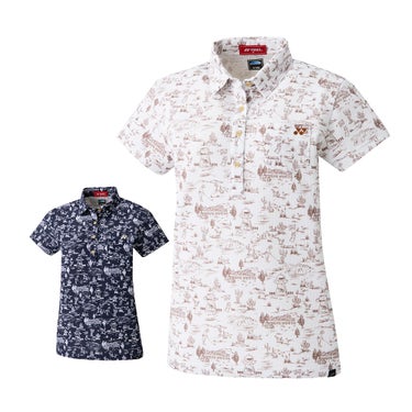 ヨネックス YONEX　レディース 総柄 半袖 ポロシャツ GWS5131　2025年モデル 詳細1