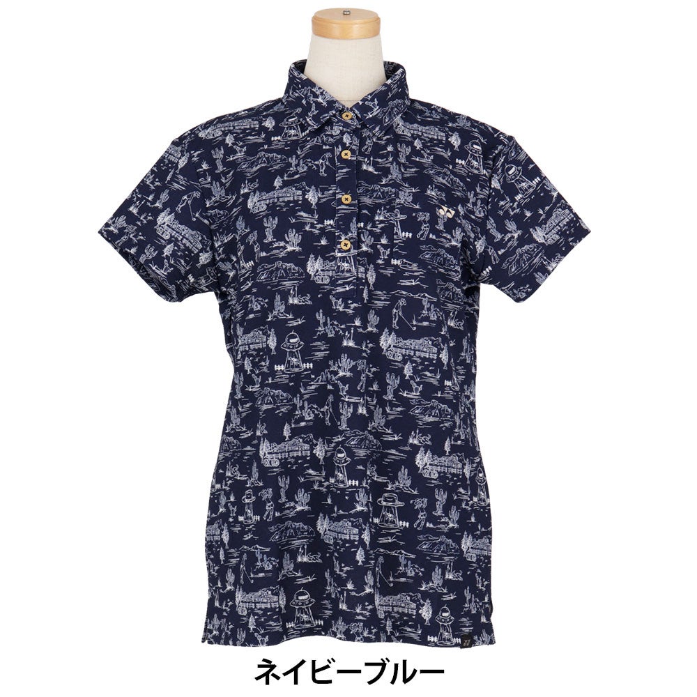 ヨネックス YONEX レディース 総柄 半袖 ポロシャツ GWS5131 2025年モデル