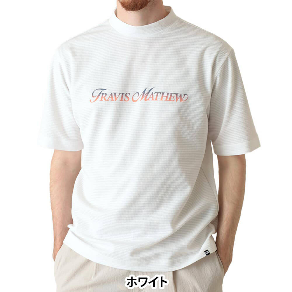 トラヴィスマシュー Travis Mathew メンズ グラデーションプリント 半袖 モックネックシャツ 7AN048 2026年モデル